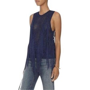 Ronny Kobo fringe/mesh top